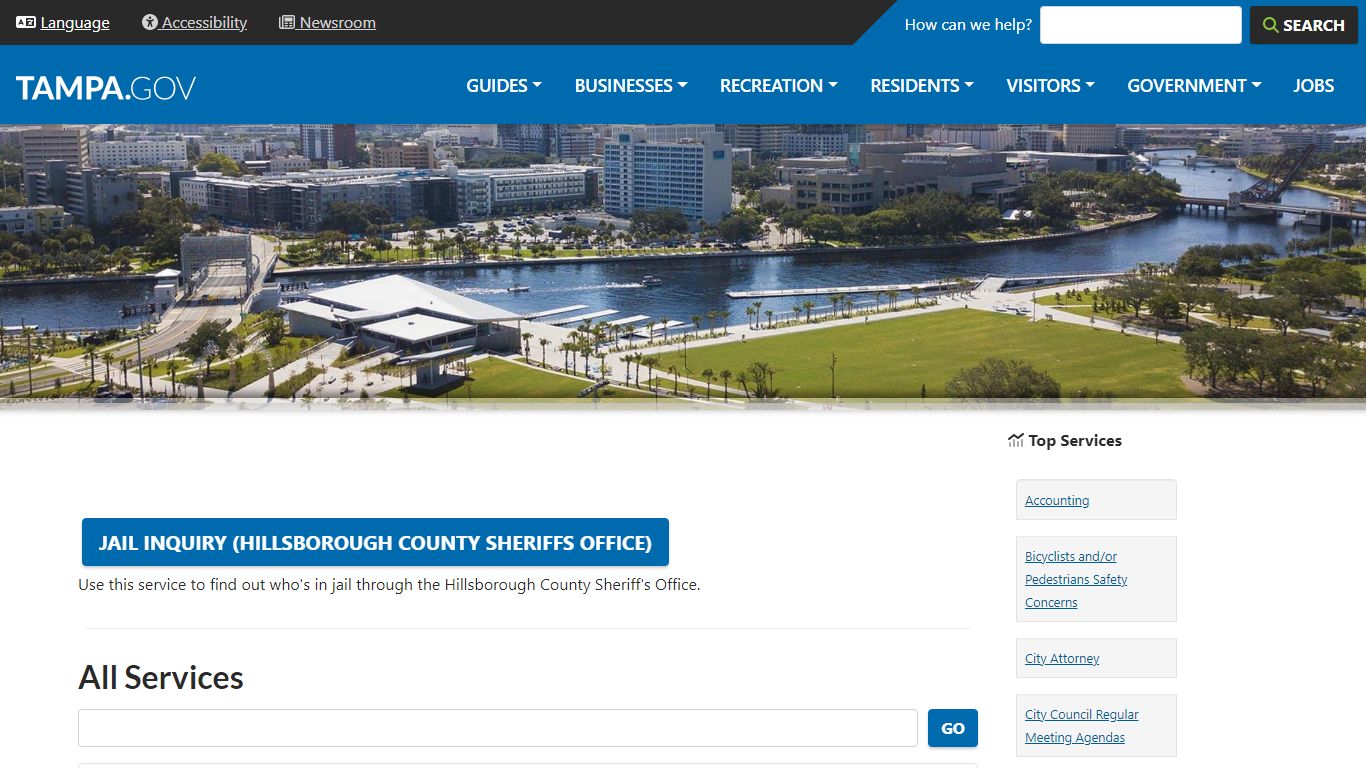 Jail Inquiry (Hillsborough County Sheriffs Office) | City of Tampa